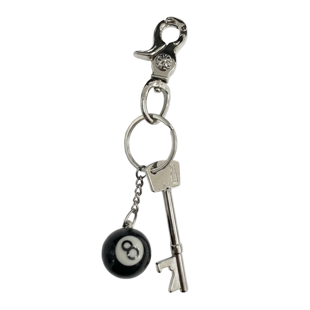 Billiard 8-ball keychain
