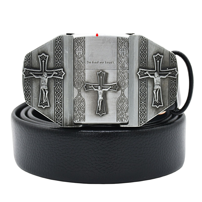 Cross Crucifix Lighter Belt 