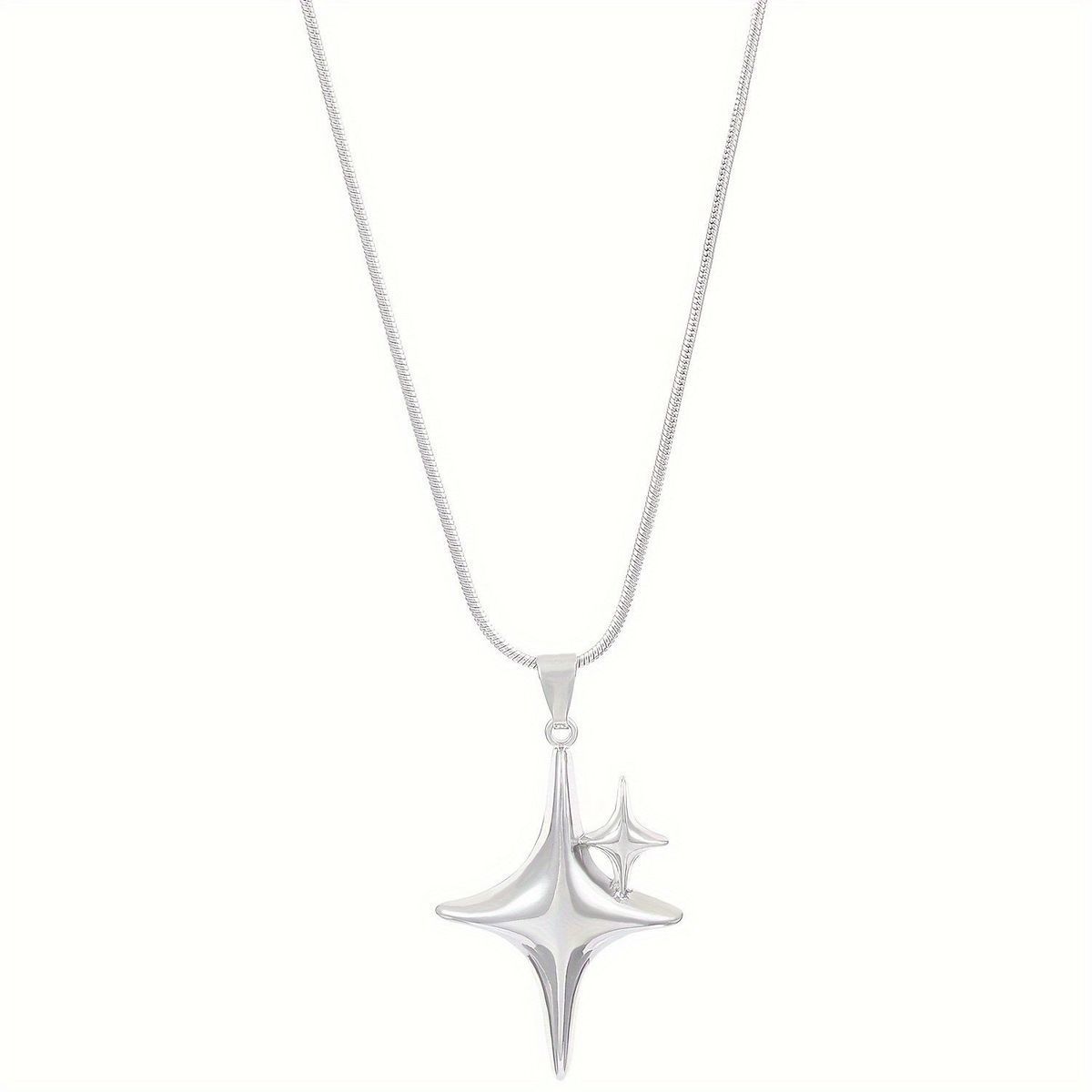 Four pointed star necklace