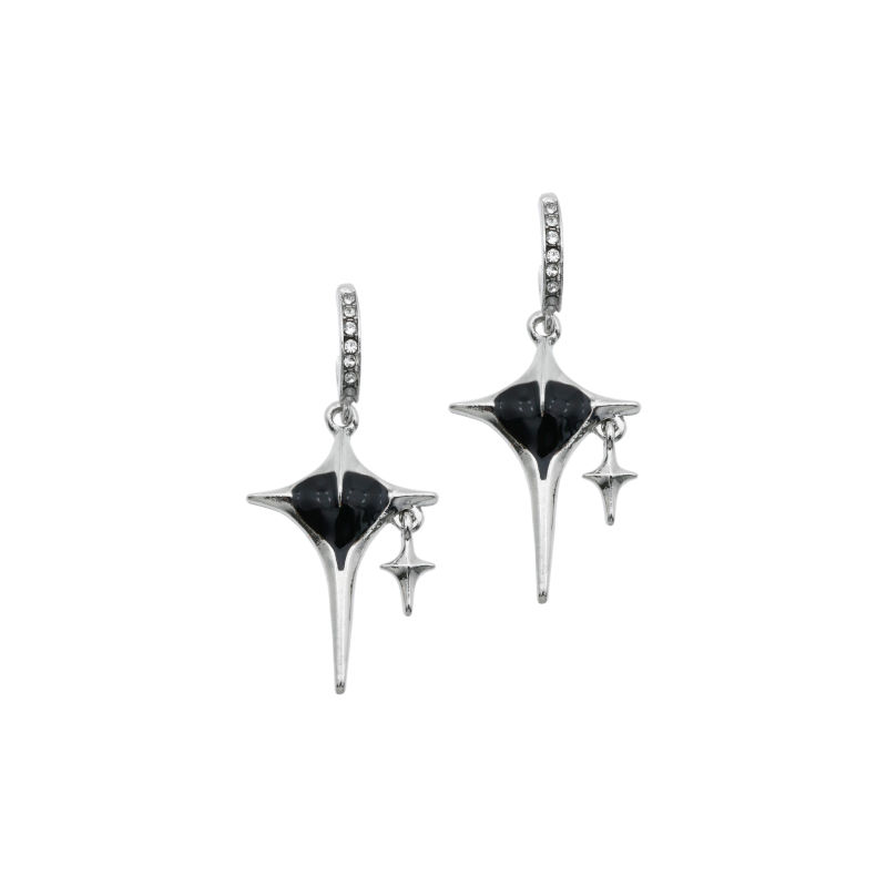 Black Enamel earring 