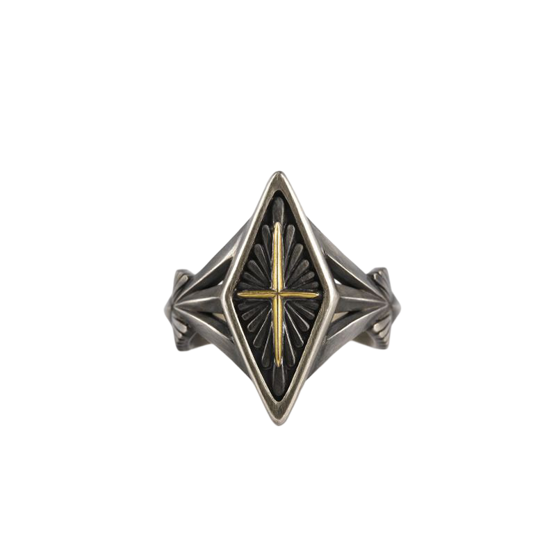 Vintage diamond cross ring 