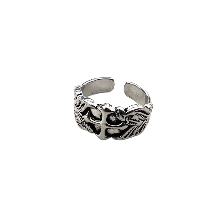 Bold cross motif ring 