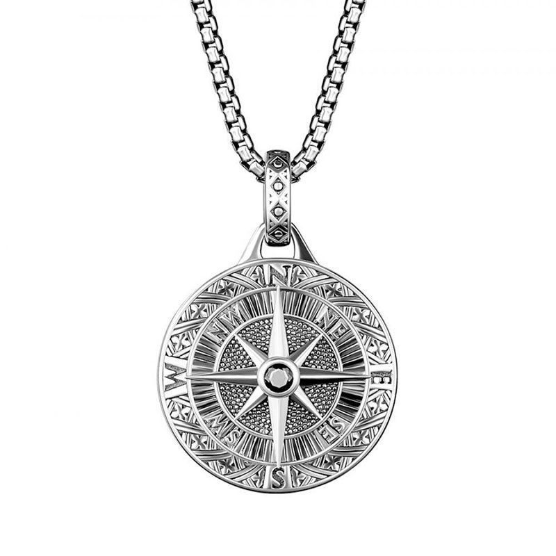 Compass pendant necklace