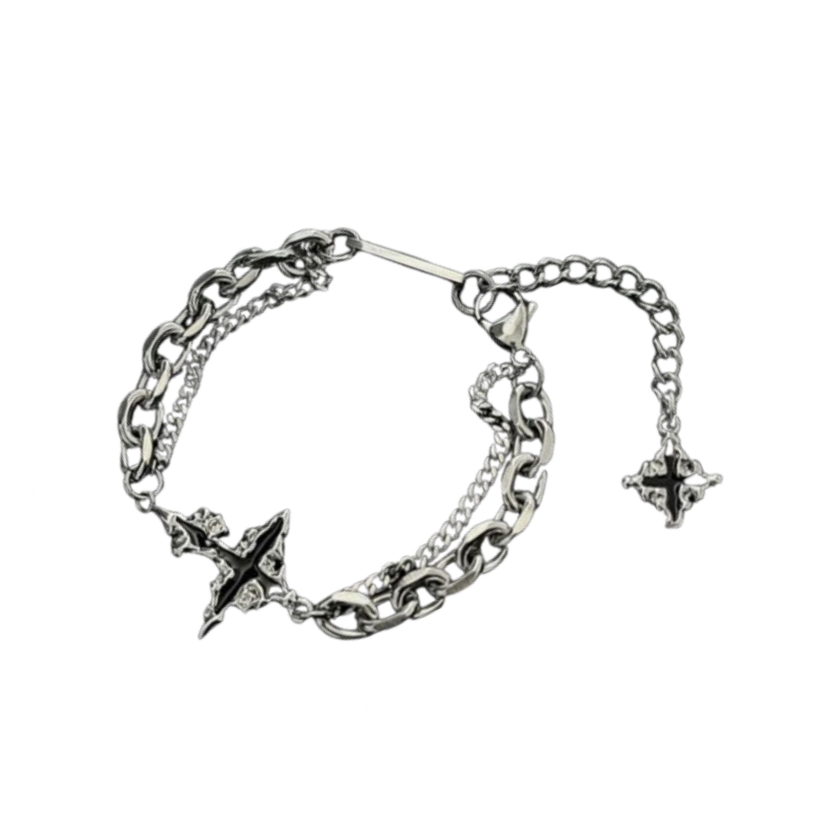 Dark cross bracelet