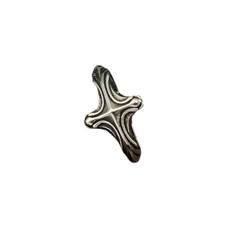 Retro Rib Cross Ring