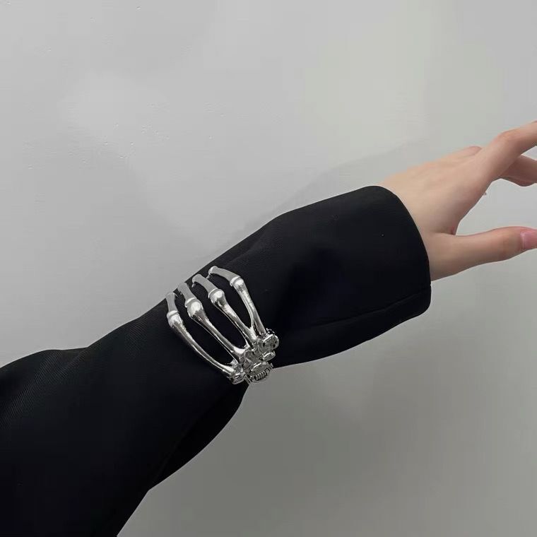 Rock Gothic Skeleton Hand Bracelet thumbnail
