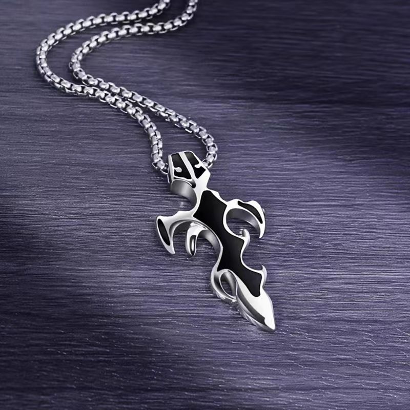 Cross Fire Flame Necklace thumbnail